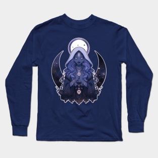 Galaxy Moon Goddess Long Sleeve T-Shirt